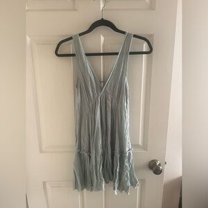 Mahina Green V Neck Sundress